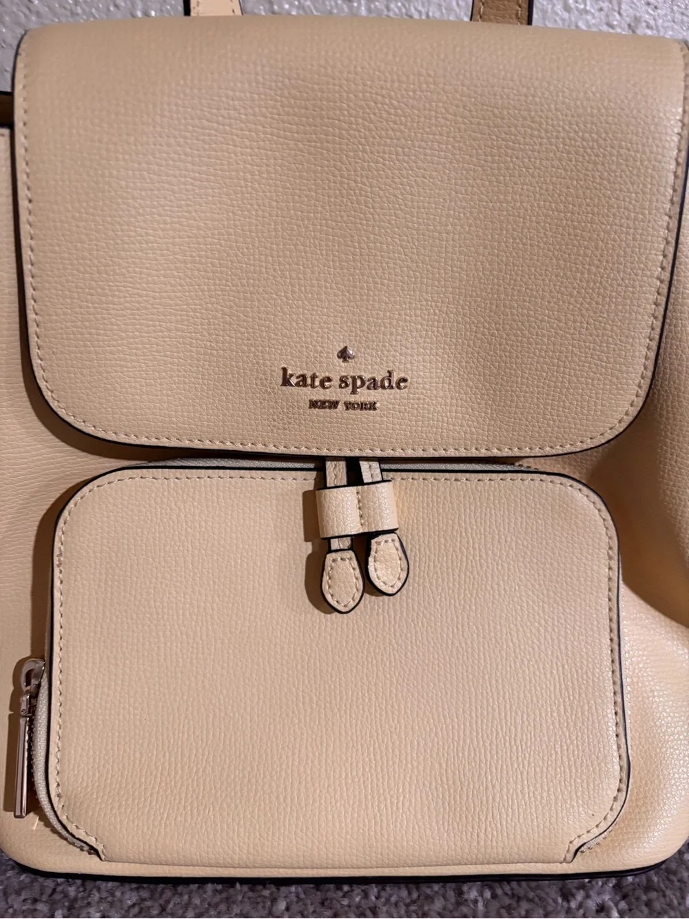 Kate Spade Pebbled Leather Backpack - Yellow